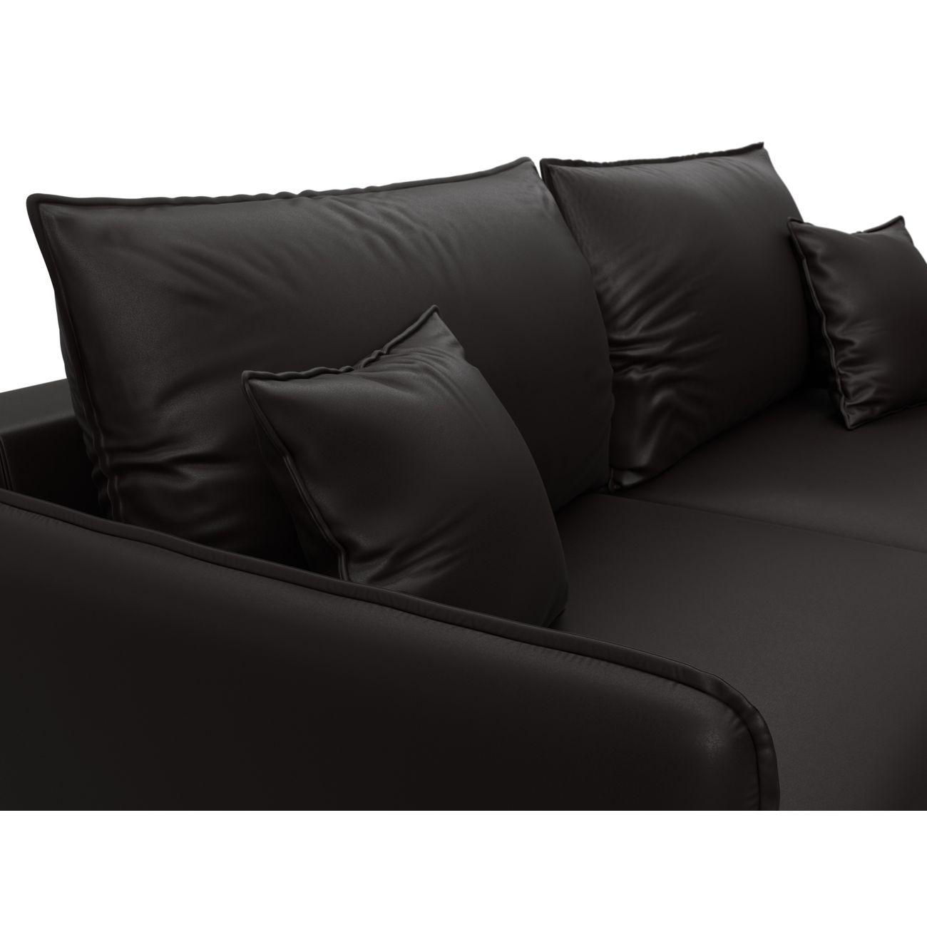 Диван Лига Диванов прямой Лига-064 НПБ, экокожа GRIFON 12 коричневый