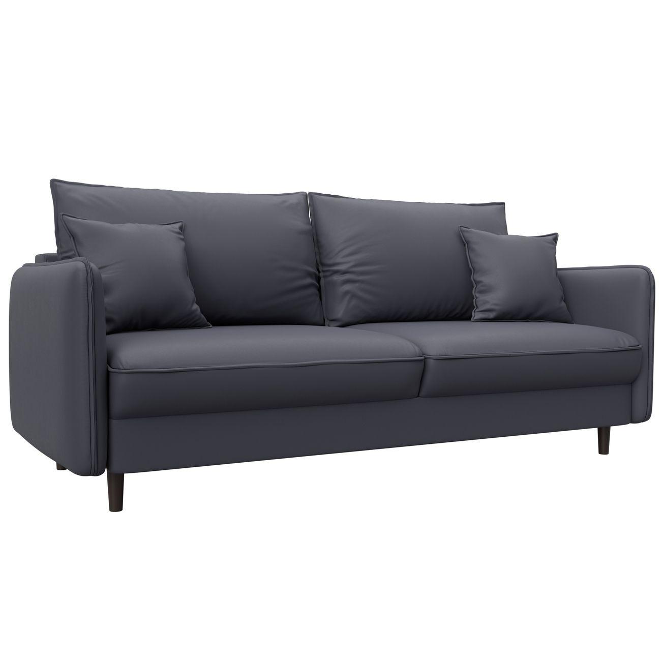 Диван Лига Диванов прямой Лига-064 НПБ, экокожа GRIFON 15 серый