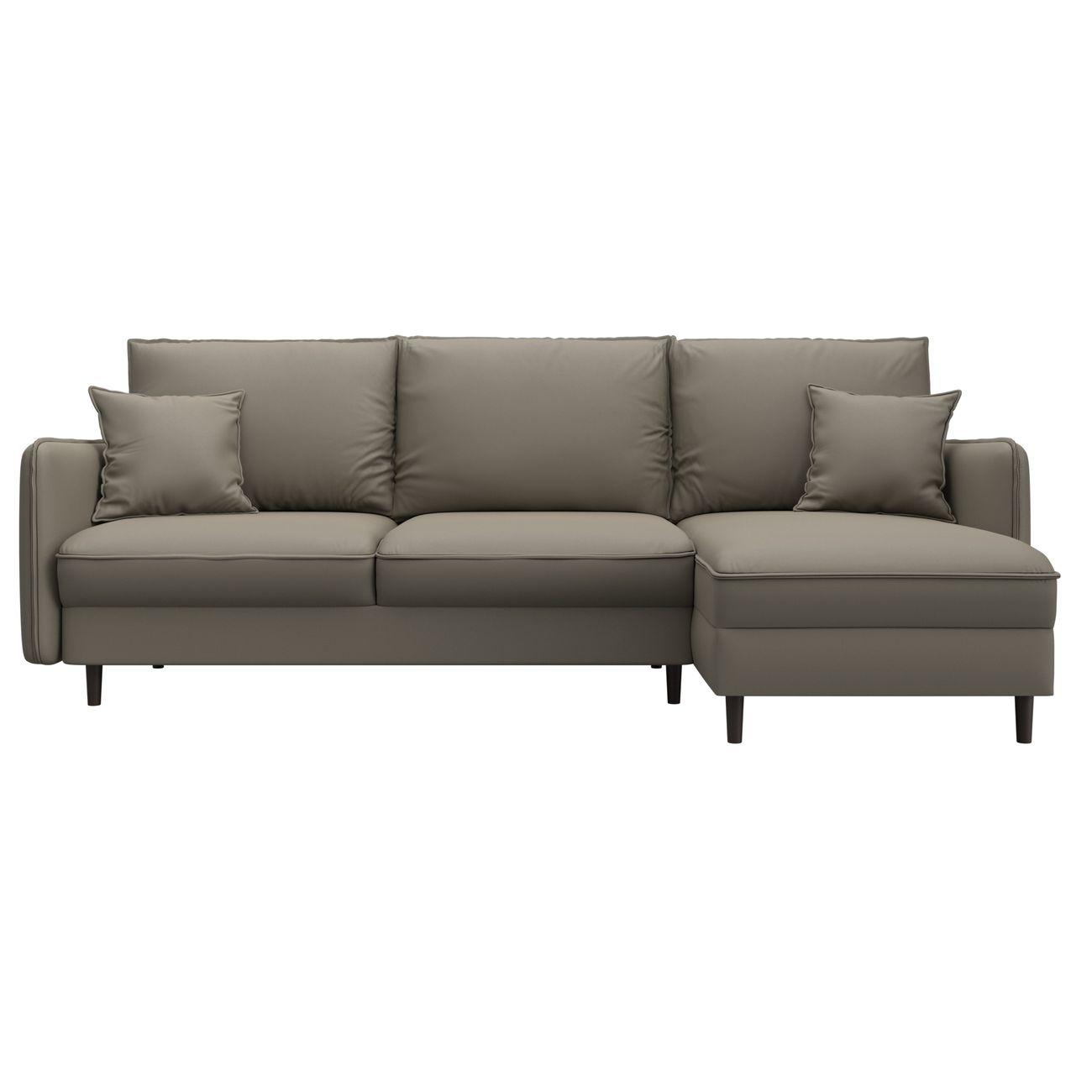 Диван Лига Диванов угловой Лига-064 НПБ, экокожа GRIFON 04 бежевый