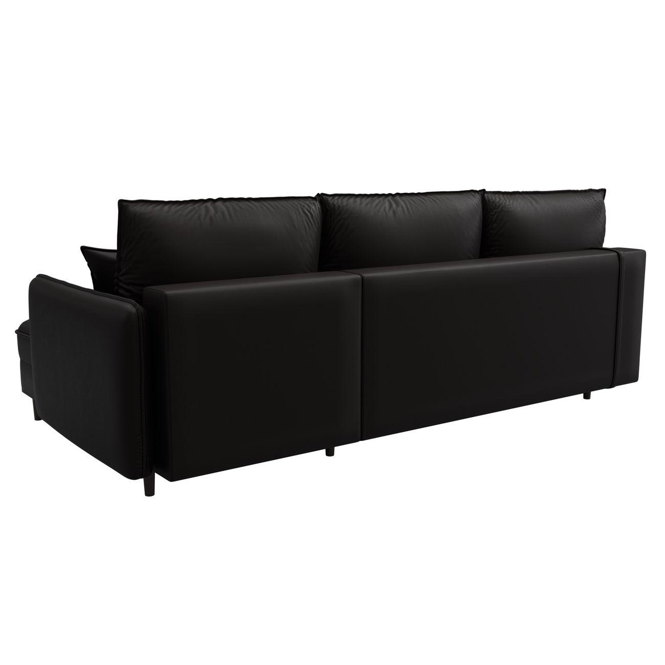 Диван Лига Диванов угловой Лига-064 НПБ экокожа GRIFON 12 коричневый