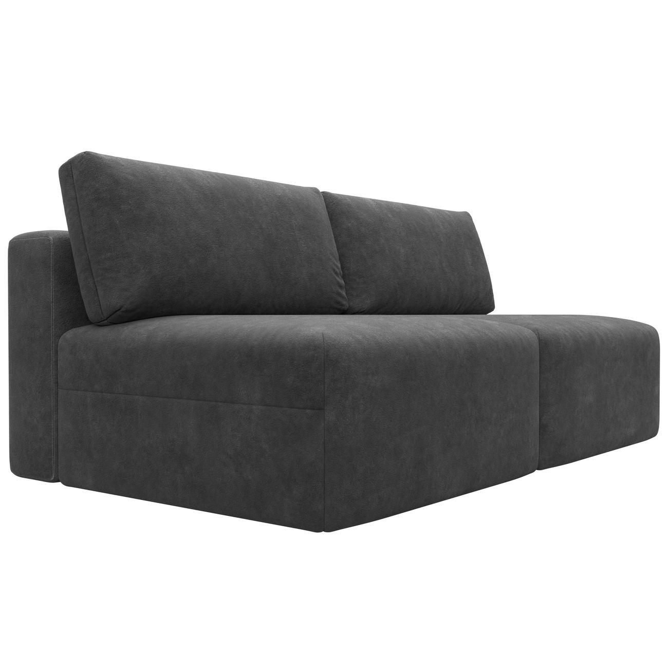 Диван Лига Диванов прямой Лига-060 НПБ, велюр BRUT 16 темно-серый