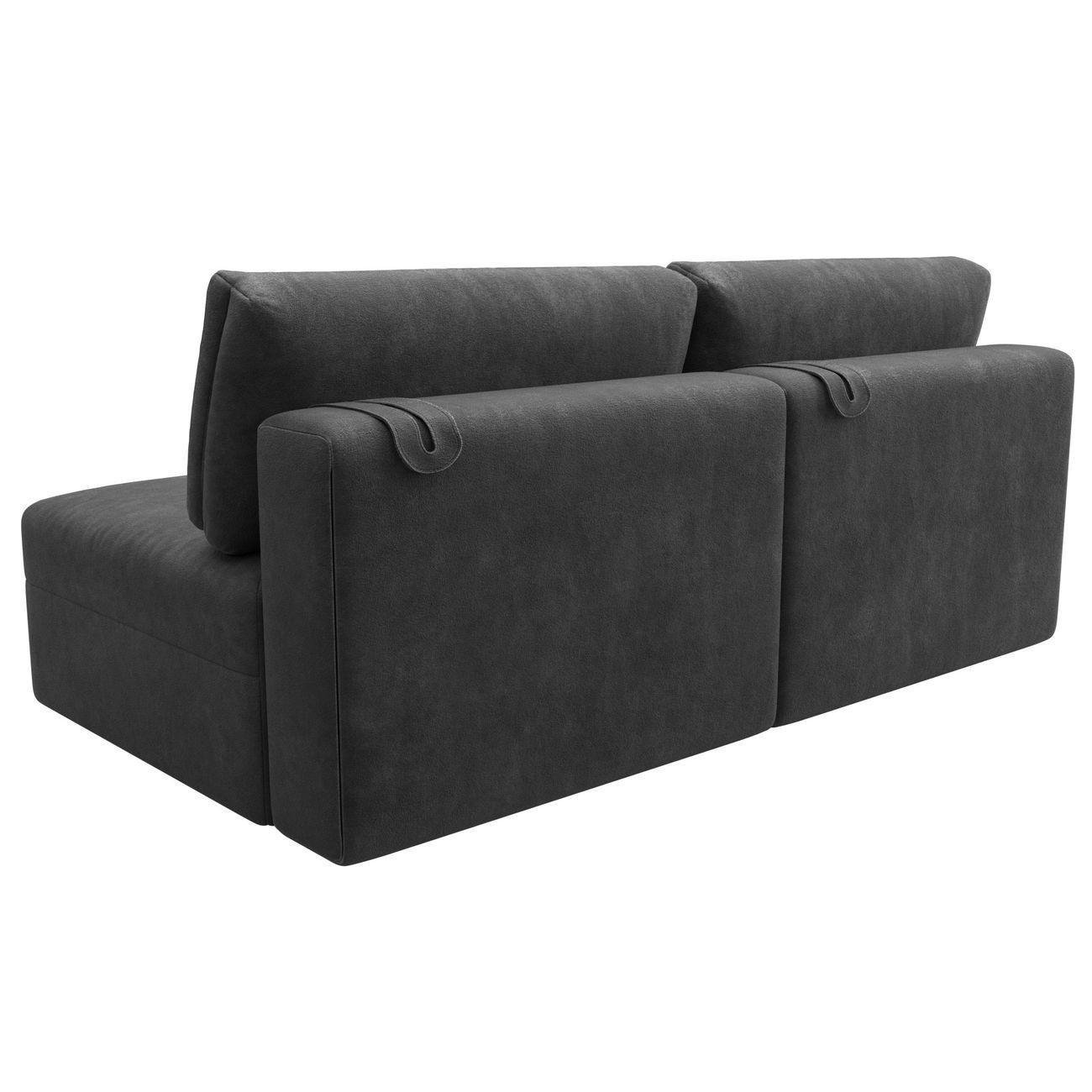 Диван Лига Диванов прямой Лига-060 НПБ, велюр BRUT 16 темно-серый