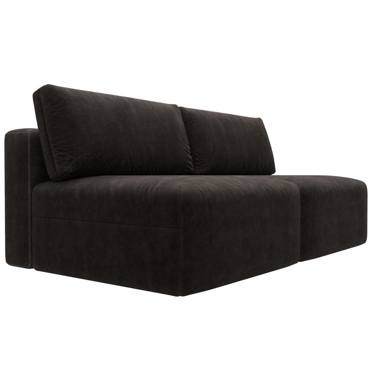 Диван Лига Диванов прямой Лига-060 НПБ, велюр BRUT 17 коричневый