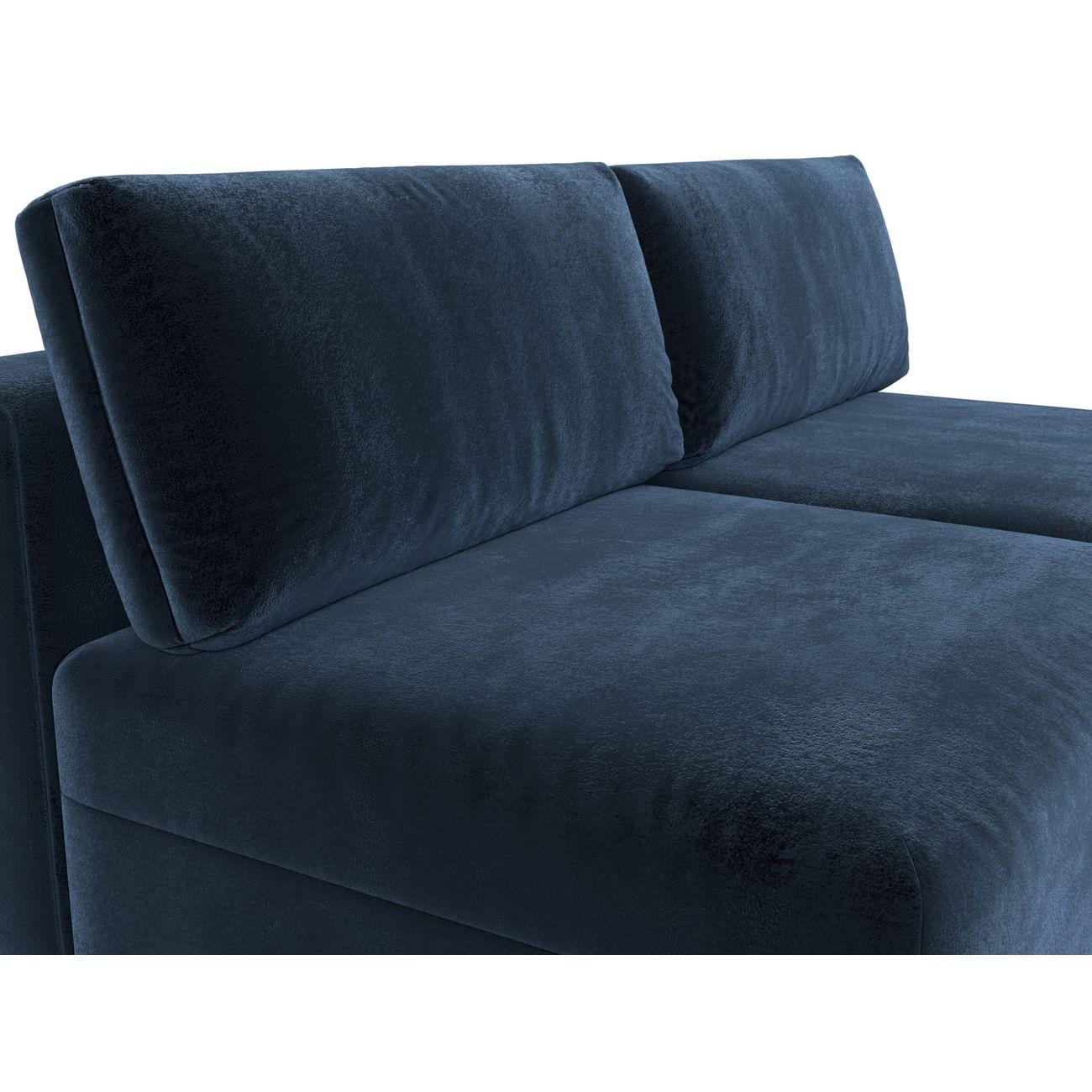 Диван Лига Диванов угловой Лига-060 НПБ, велюр TOWER 13 синий