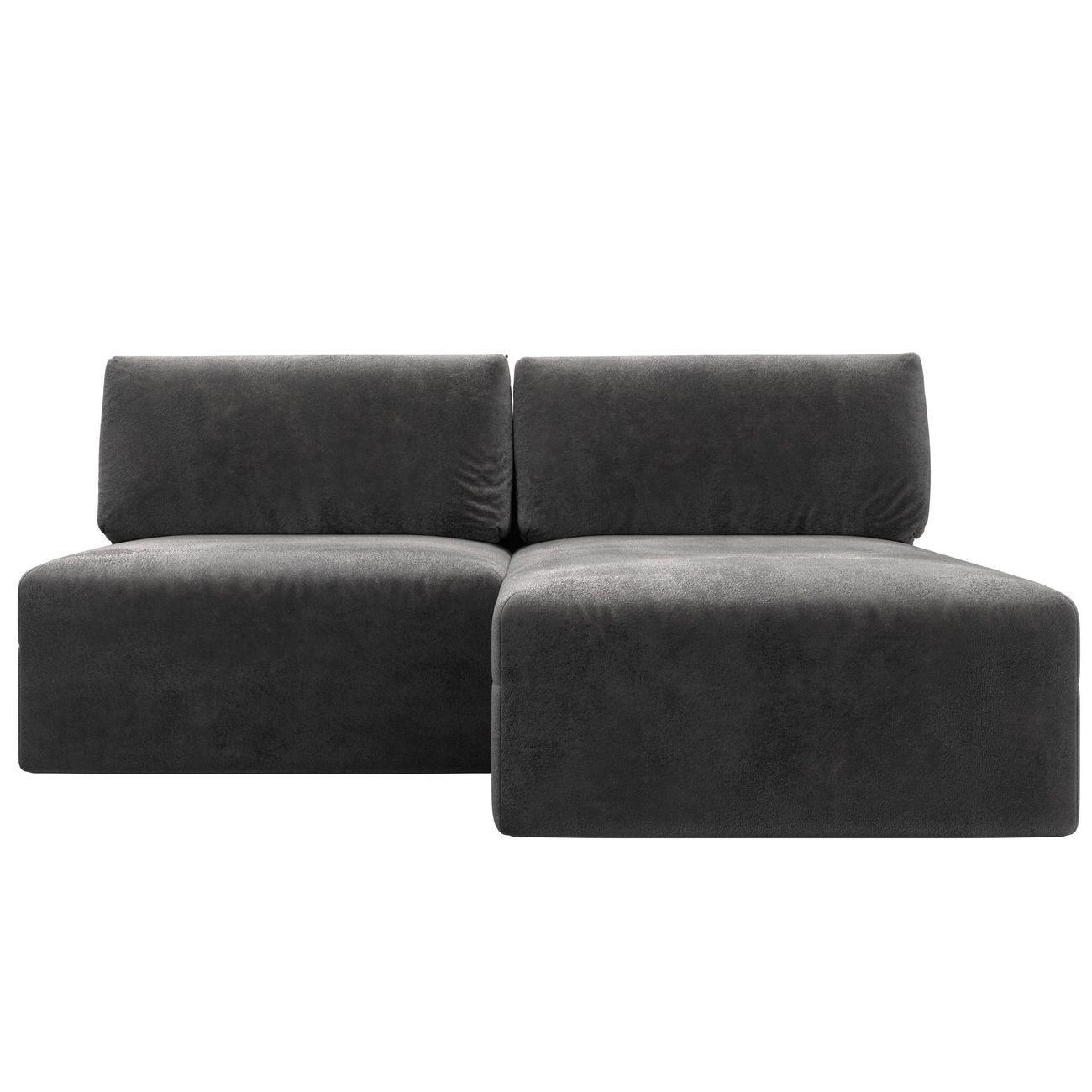 Диван Лига Диванов угловой Лига-060 НПБ, велюр TOWER 10 серый