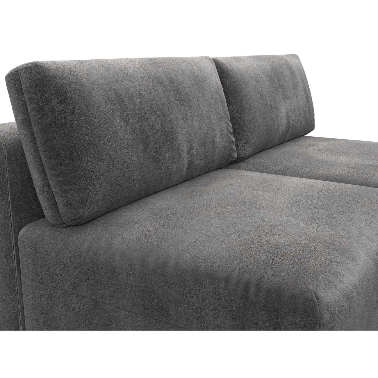 Диван Лига Диванов угловой Лига-060 НПБ, велюр TOWER 10 серый