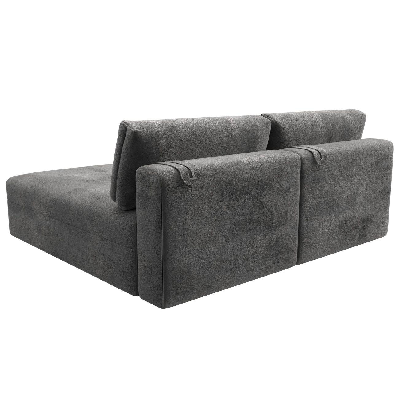 Диван Лига Диванов угловой Лига-060 НПБ, велюр TOWER 10 серый