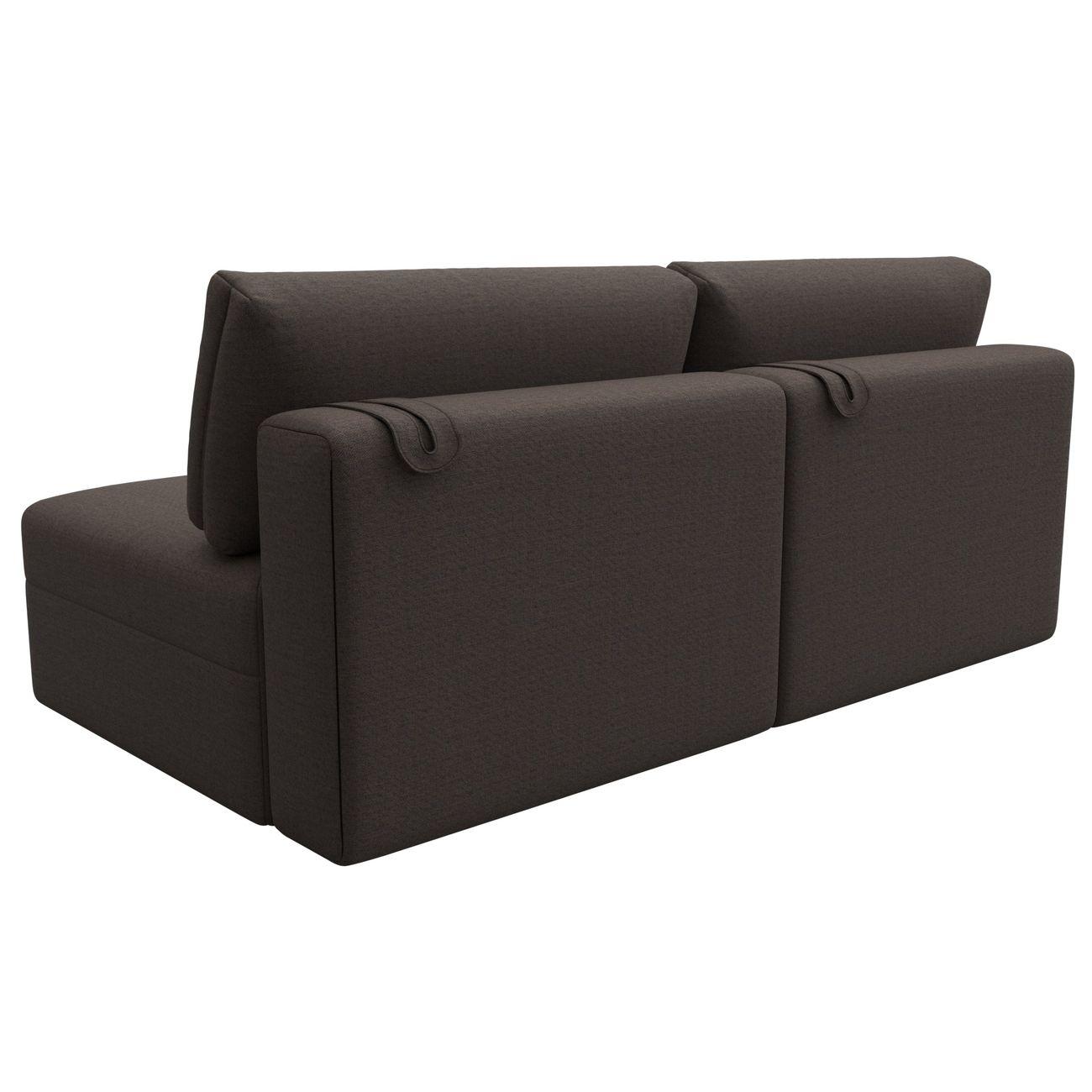 Диван Лига Диванов прямой Лига-060 НПБ, рогожка Амур 05 коричневый