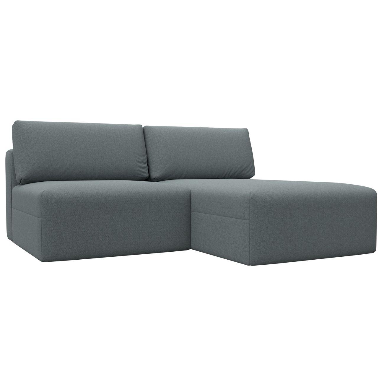 Диван Лига Диванов угловой Лига-060 НПБ, рогожка Амур 07 серый