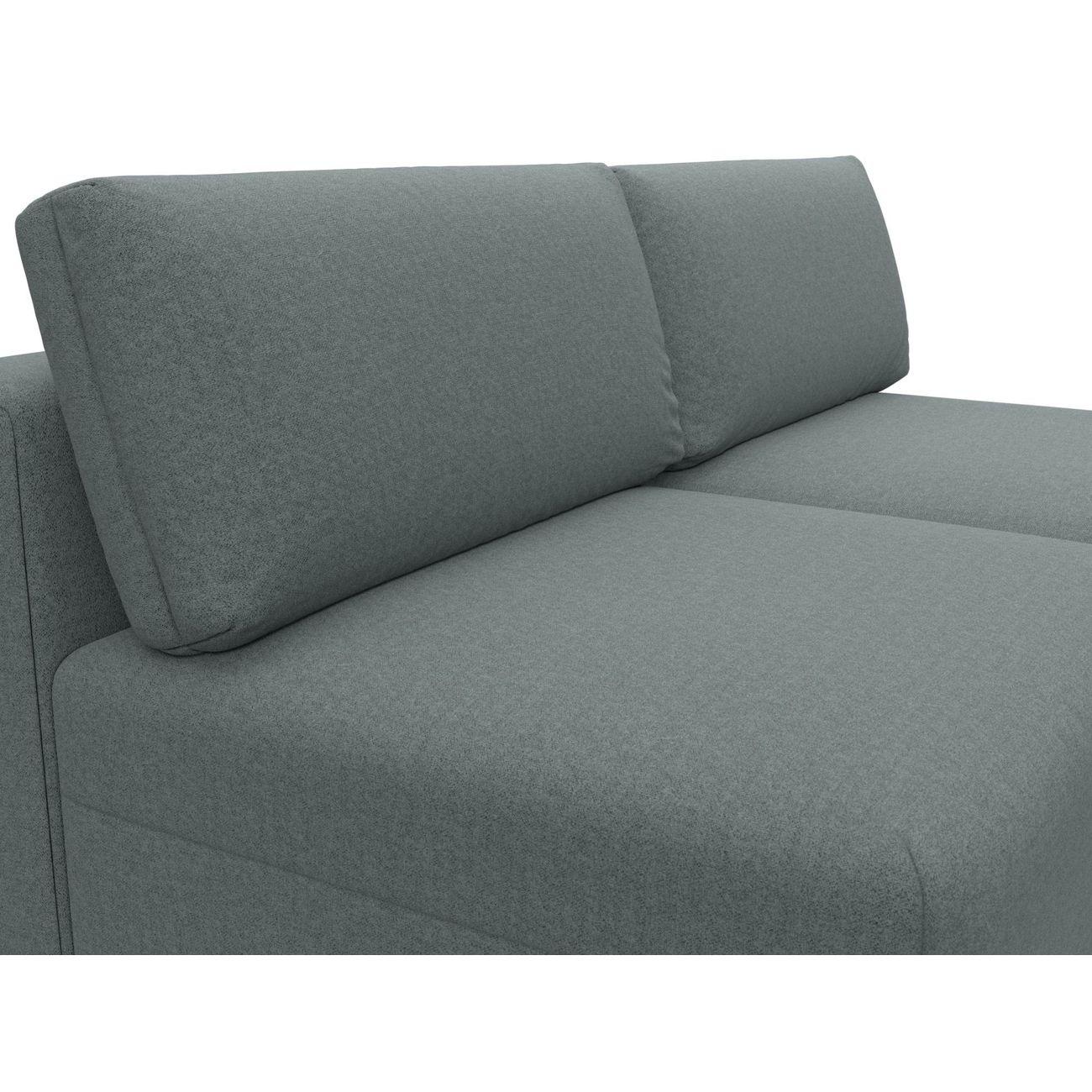 Диван Лига Диванов угловой Лига-060 НПБ, рогожка Амур 07 серый