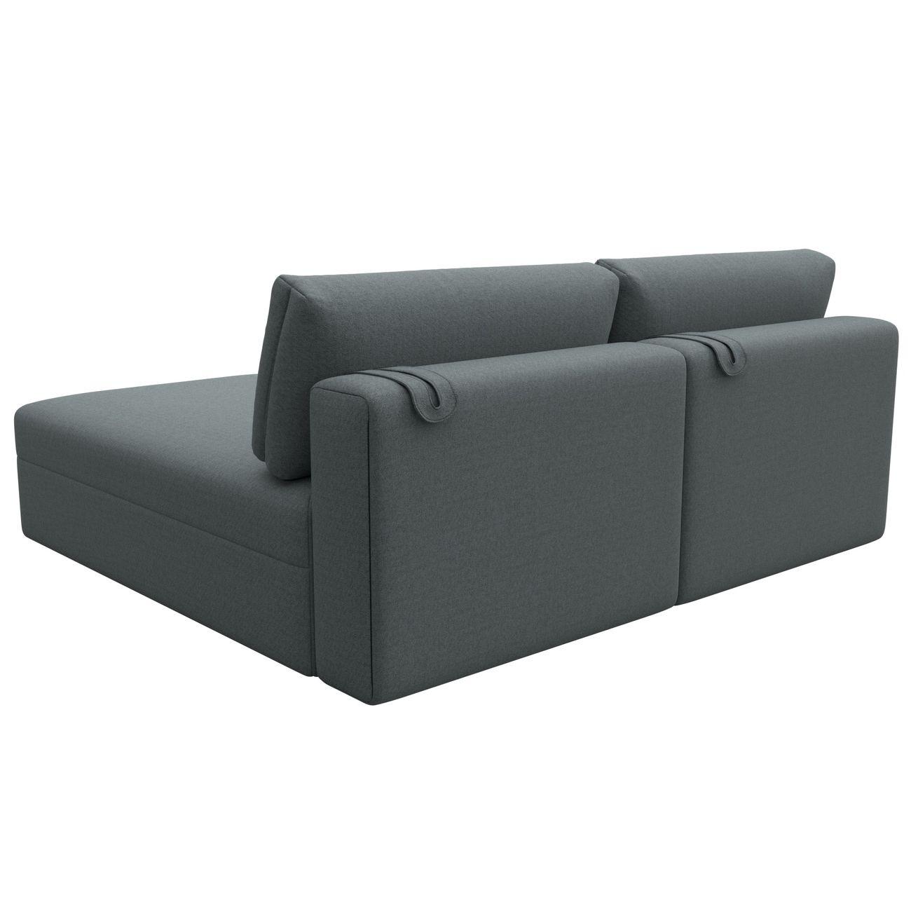 Диван Лига Диванов угловой Лига-060 НПБ, рогожка Амур 07 серый