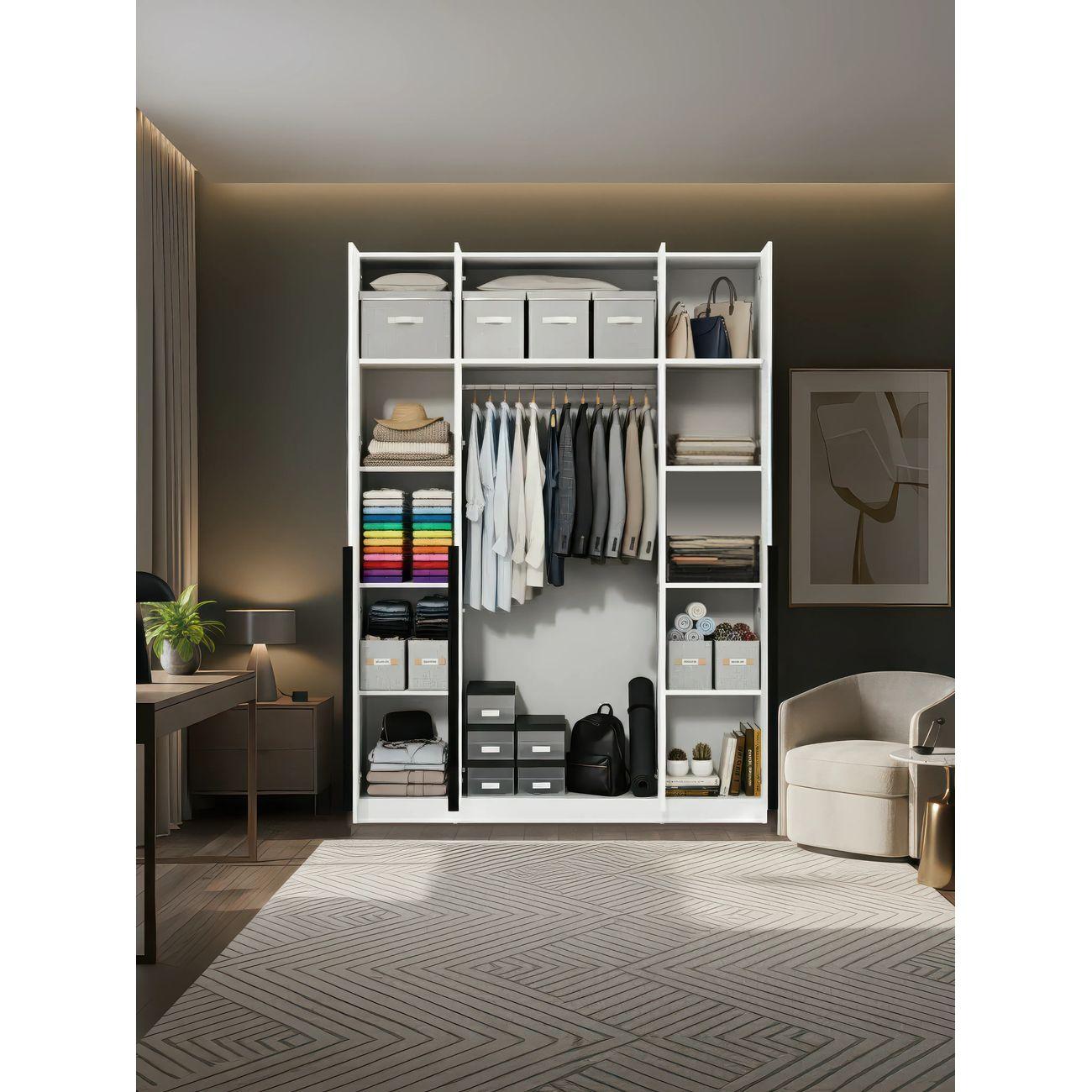 Шкаф Black Red White SZF4D МДФ белый