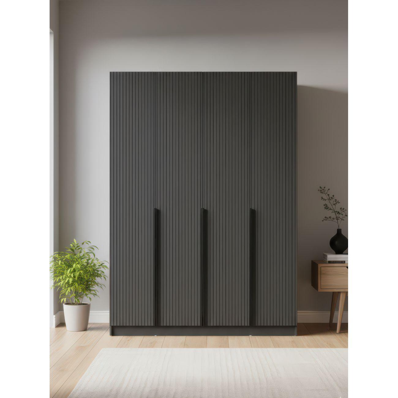 Шкаф Black Red White SZF4D МДФ графит