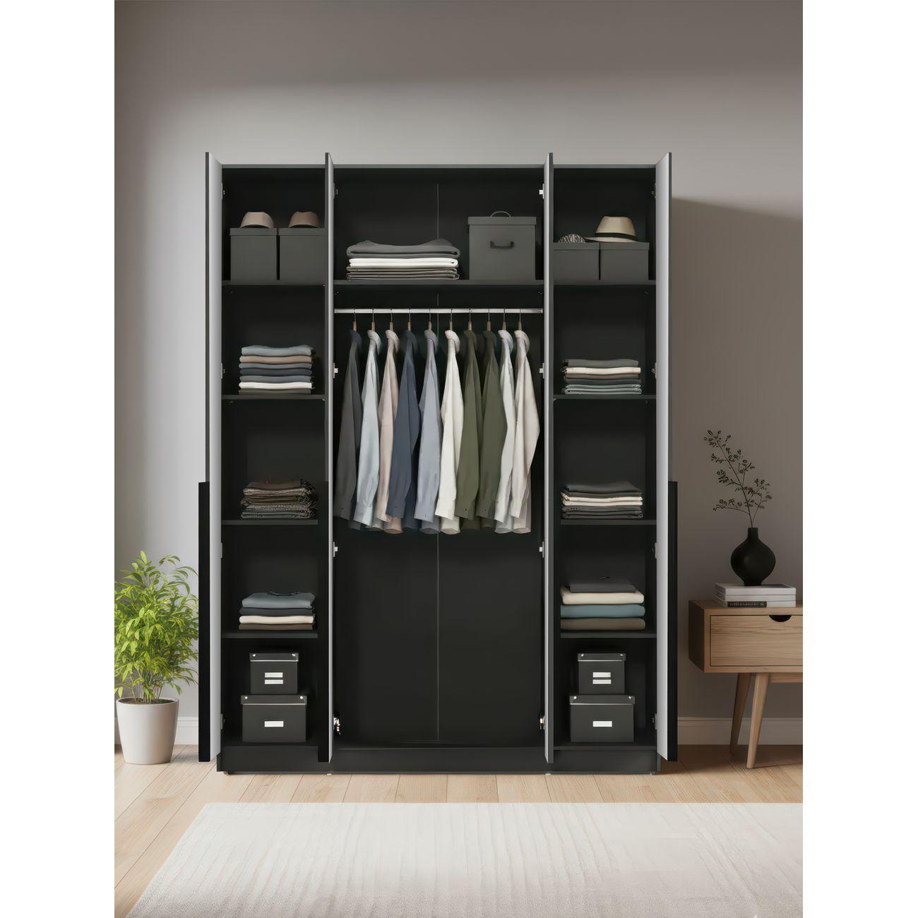 Шкаф Black Red White SZF4D МДФ графит