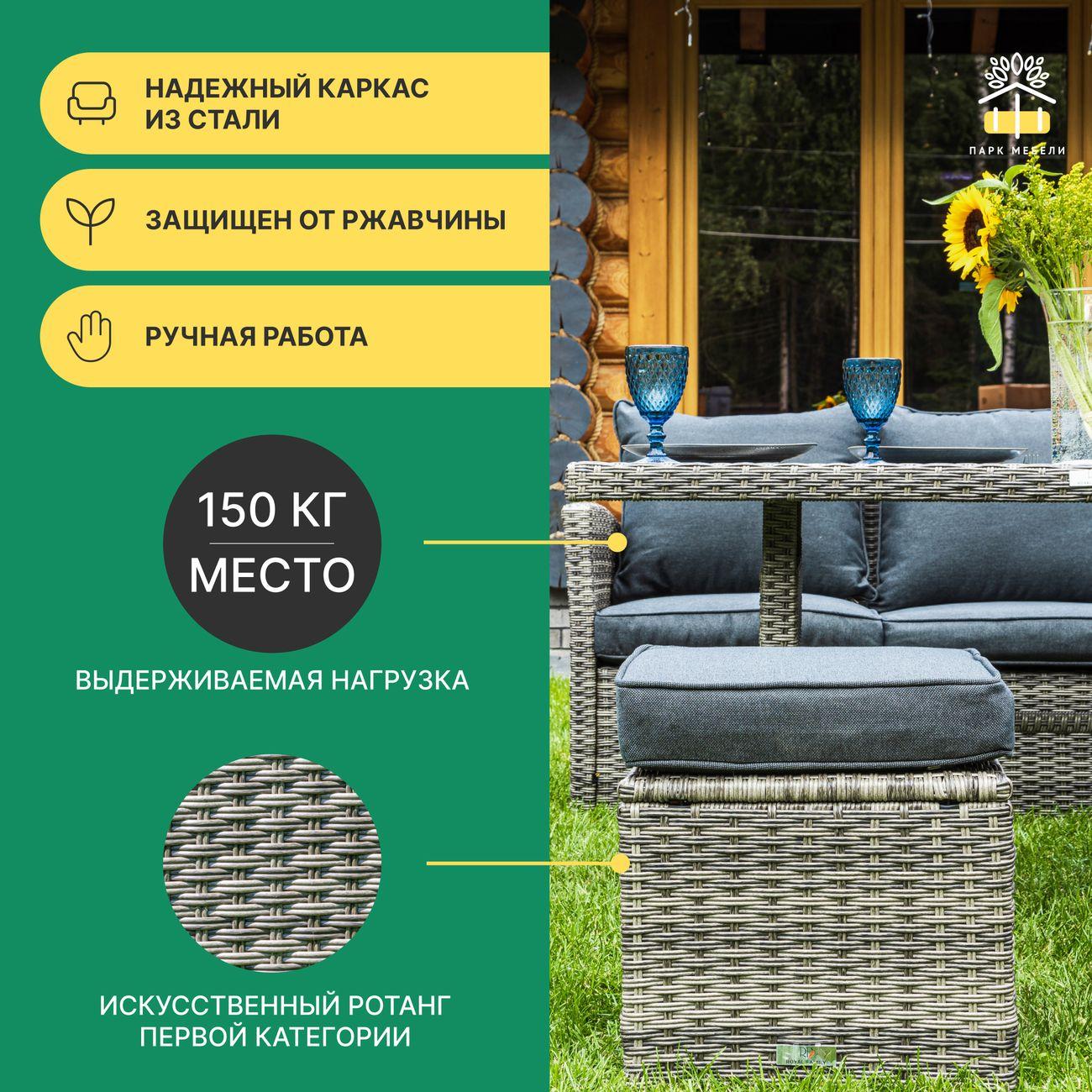 Комплект садовой мебели Royal Family ZOYA серый