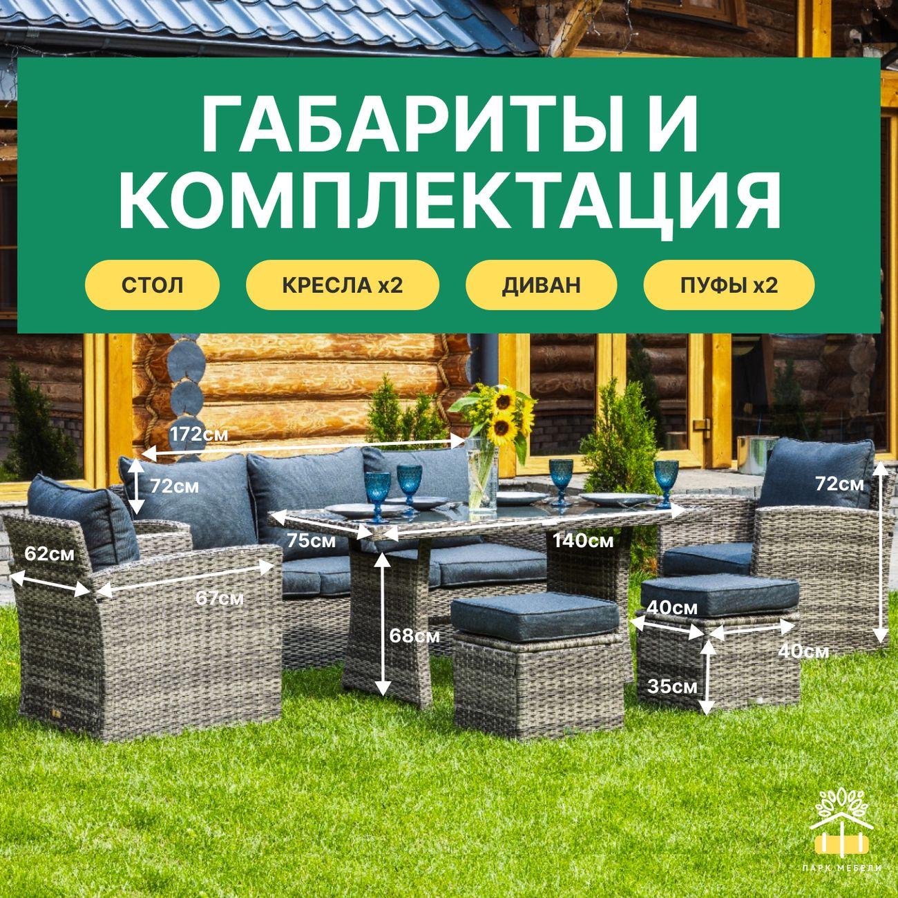 Комплект садовой мебели Royal Family ZOYA серый