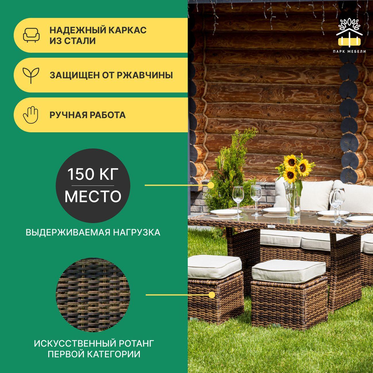 Комплект садовой мебели Royal Family ZOYA коричневый