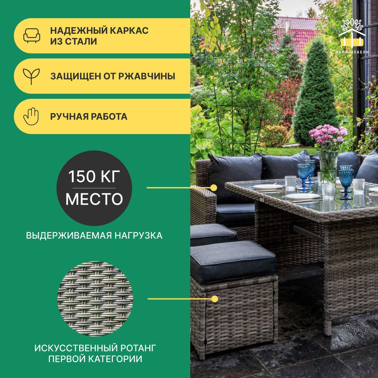 Комплект садовой мебели Royal Family ZORRO серый