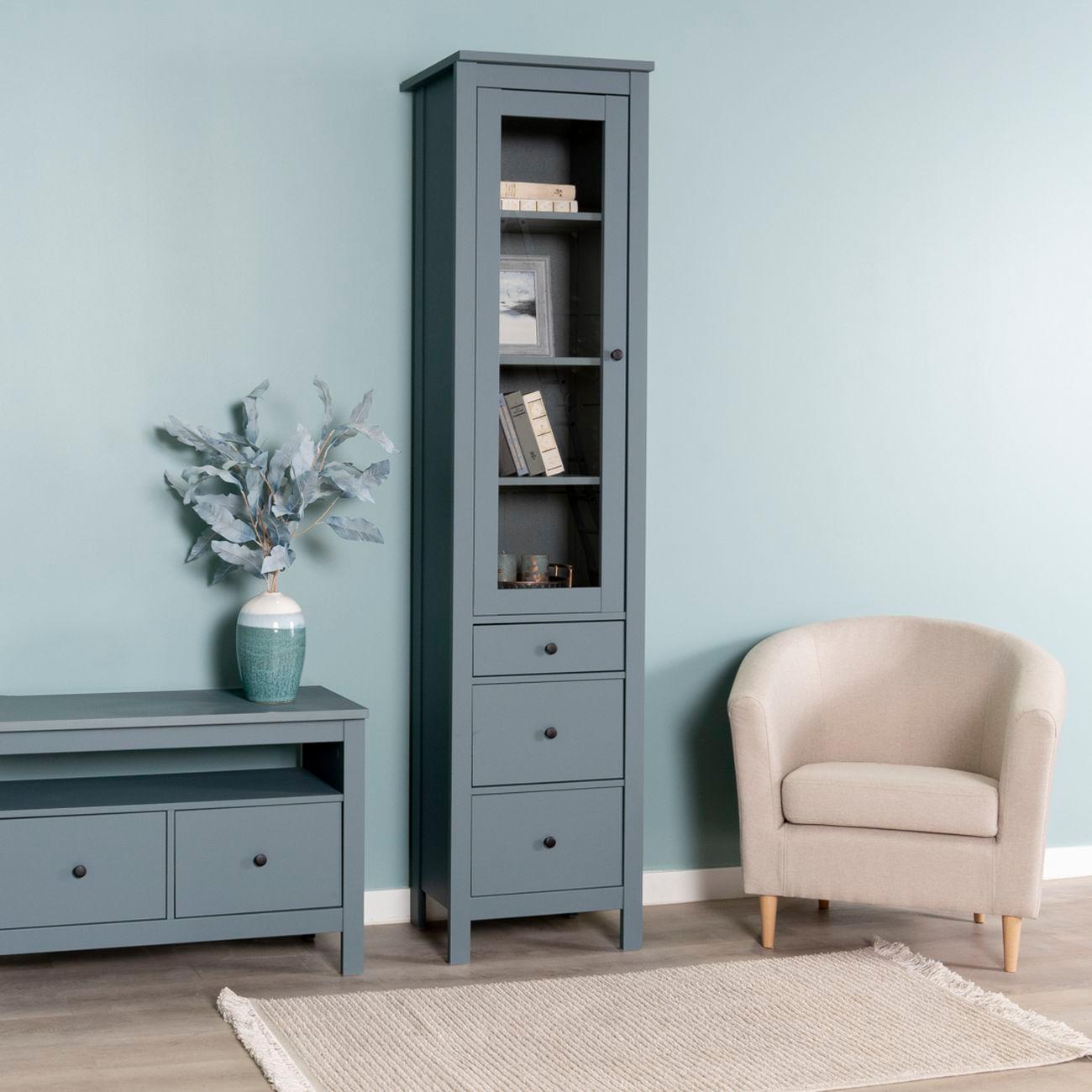 Шкаф Гуд Лакк 2.08.07.120.6 САГА 50 темно-бирюзовый