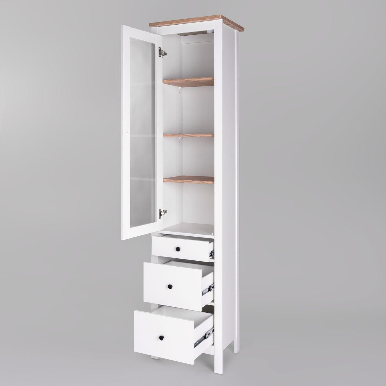 Шкаф Гуд Лакк 2.08.07.120.14 САГА 50 белый/ясень