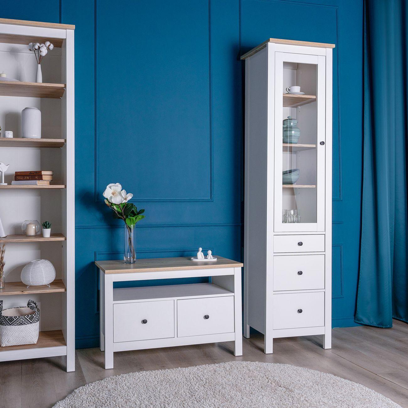 Шкаф Гуд Лакк 2.08.07.120.14 САГА 50 белый/ясень