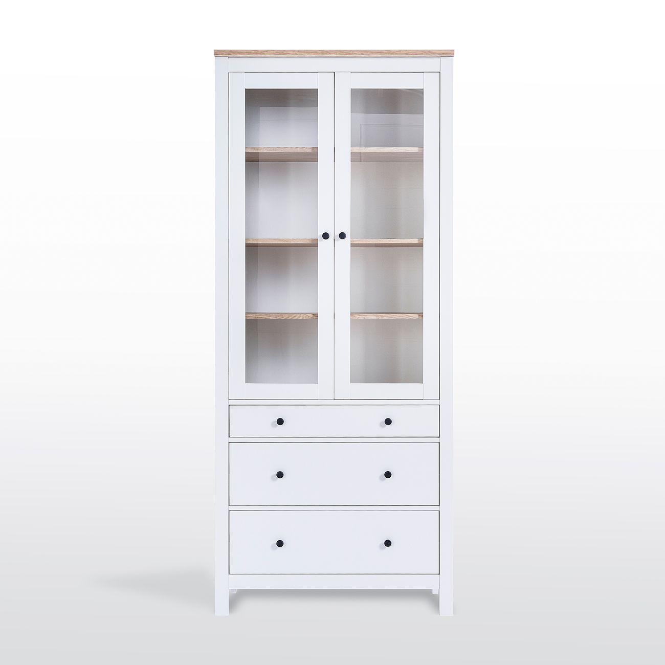 Шкаф Гуд Лакк 2.08.07.130.14 САГА 90 белый/ясень