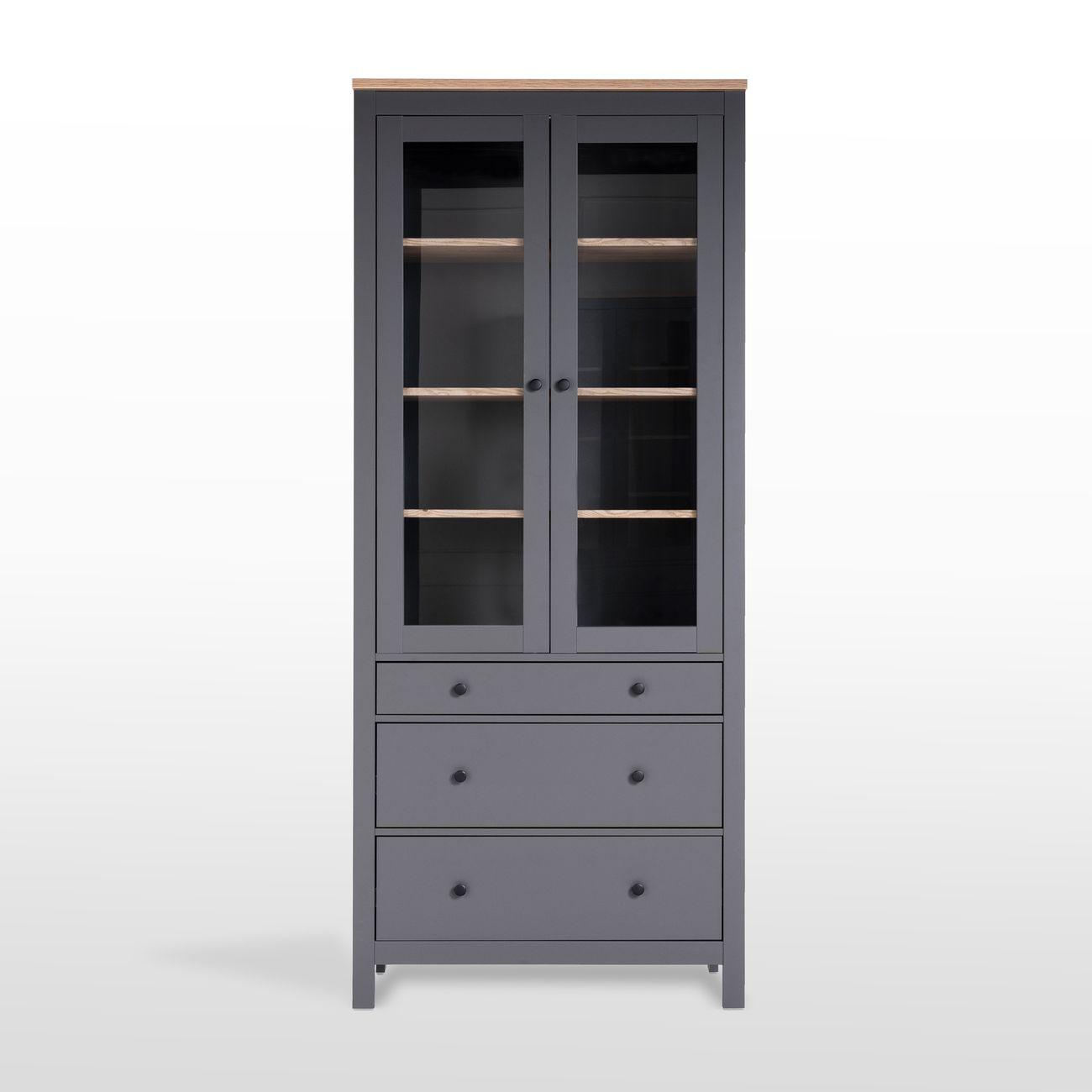 Шкаф Гуд Лакк 2.08.07.130.15 САГА 90 серый/ясень