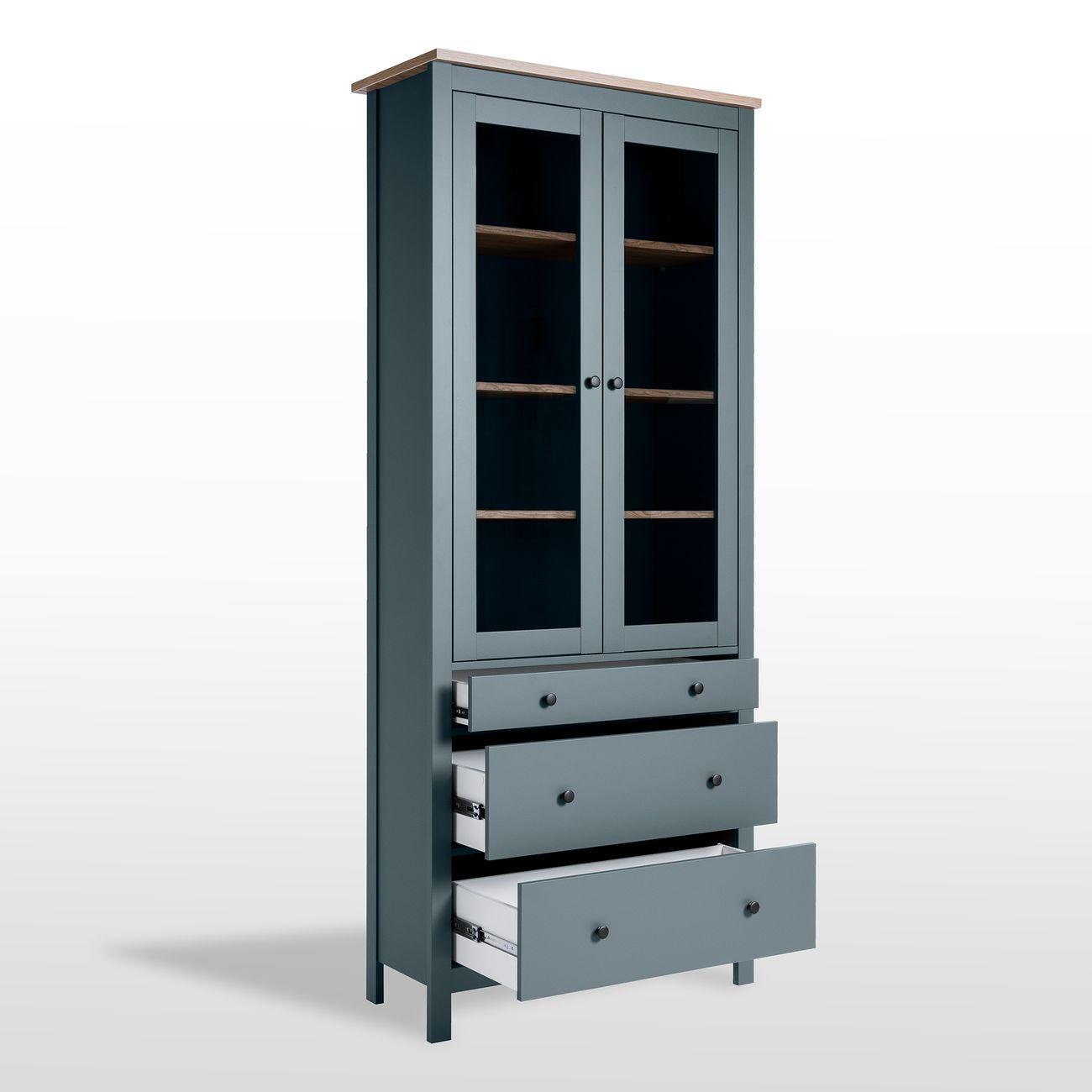 Шкаф Гуд Лакк 2.08.07.130.16 САГА 90 темно-бирюзовый/ясень