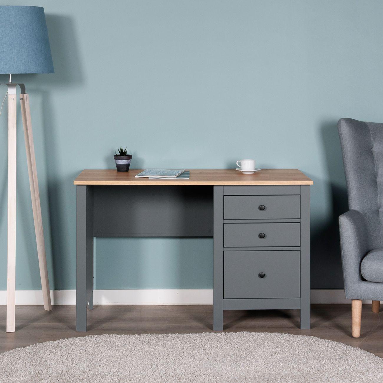 Стол письменный Гуд Лакк 2.08.06.160.15 САГА 120х56 серый/ясень