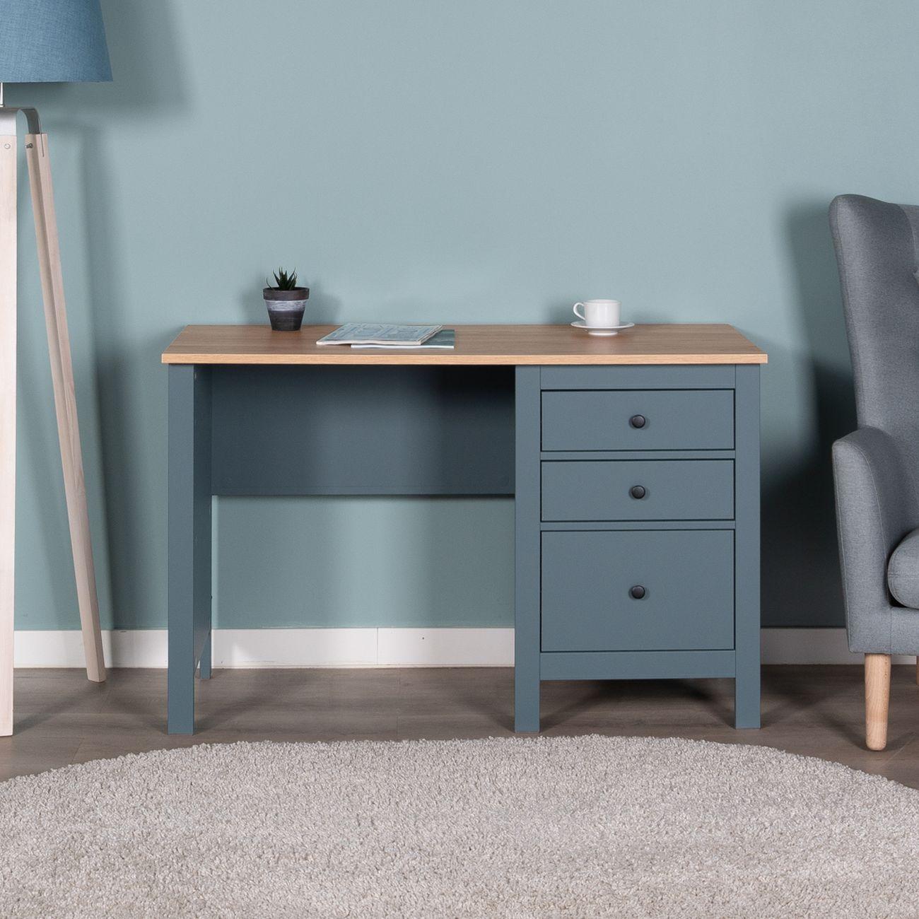 Стол письменный Гуд Лакк 2.08.06.160.16 САГА 120х56 темно-бирюзовый/ясень