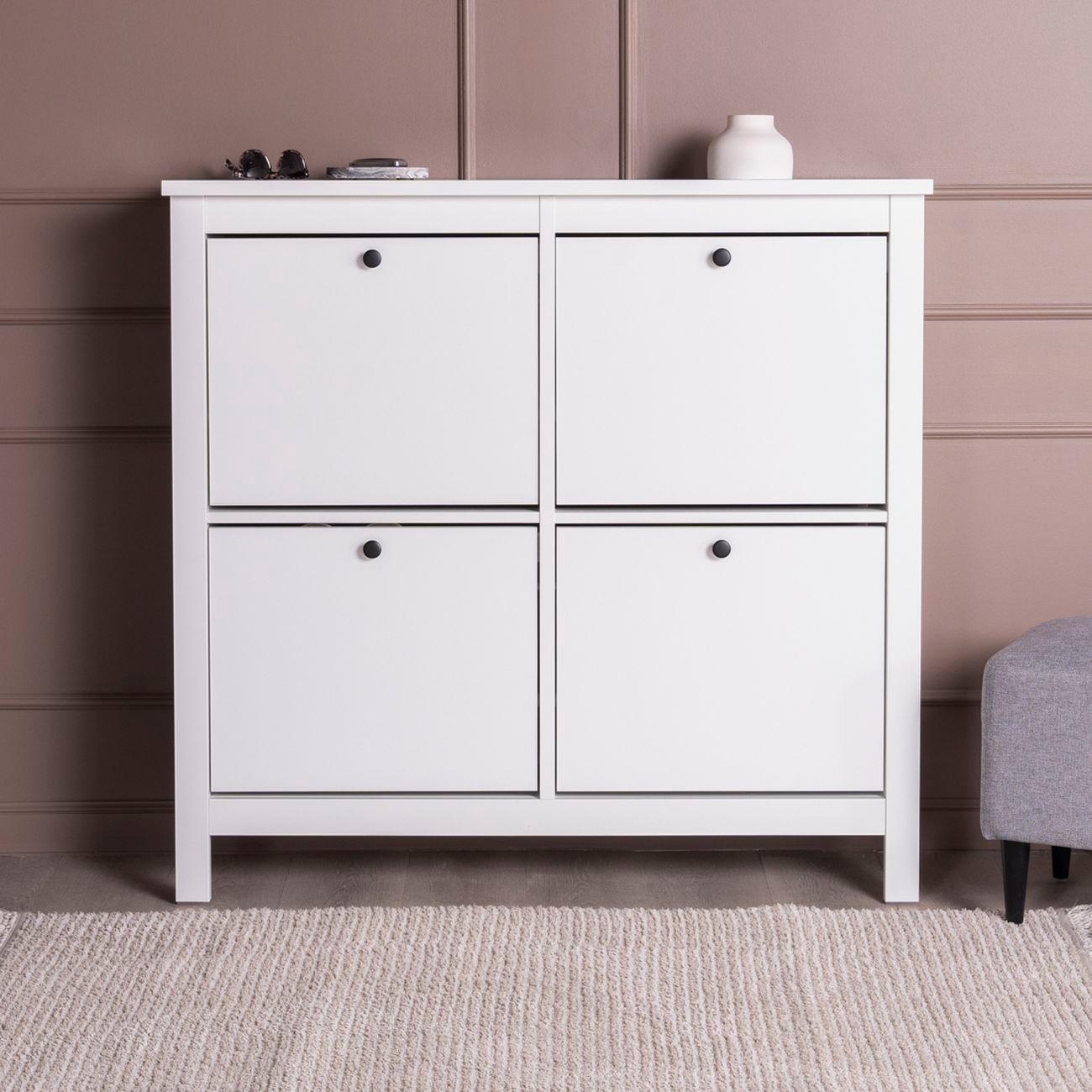 Обувница Гуд Лакк 2.08.10.180.1 САГА 113х108 белая