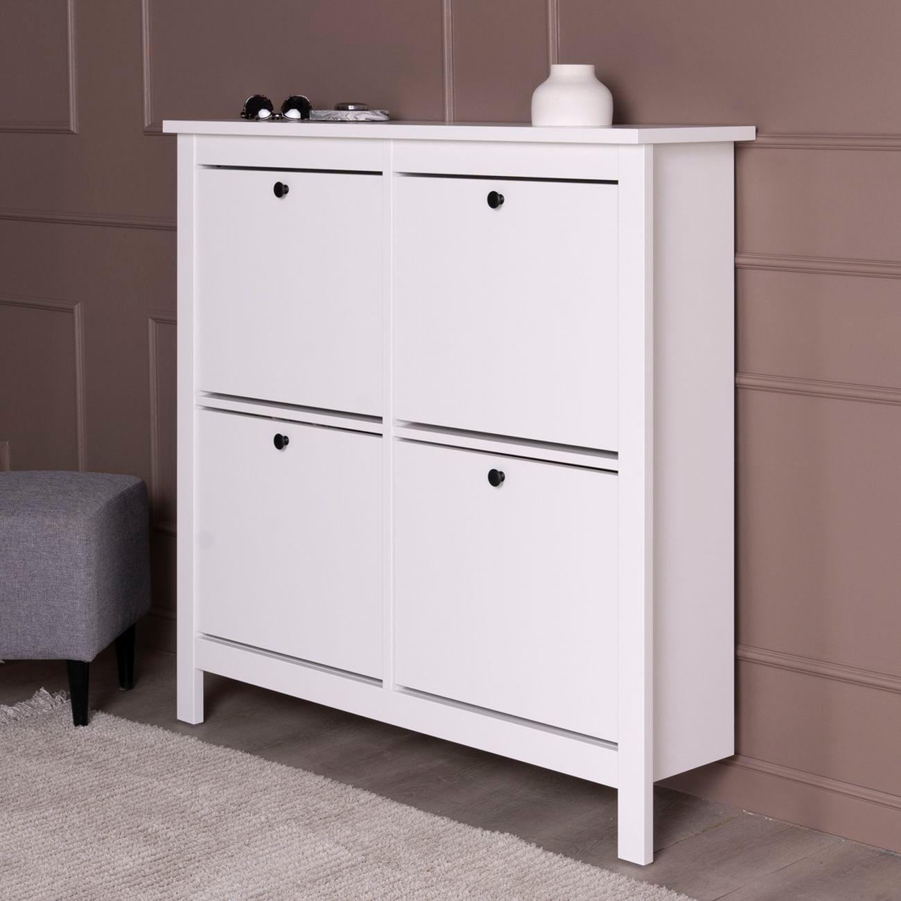 Обувница Гуд Лакк 2.08.10.180.1 САГА 113х108 белая