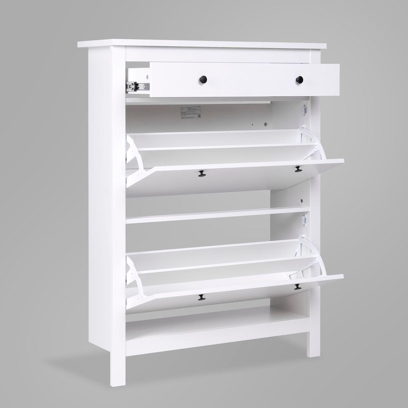 Обувница Гуд Лакк 2.08.10.190.1 САГА 92х122 белая