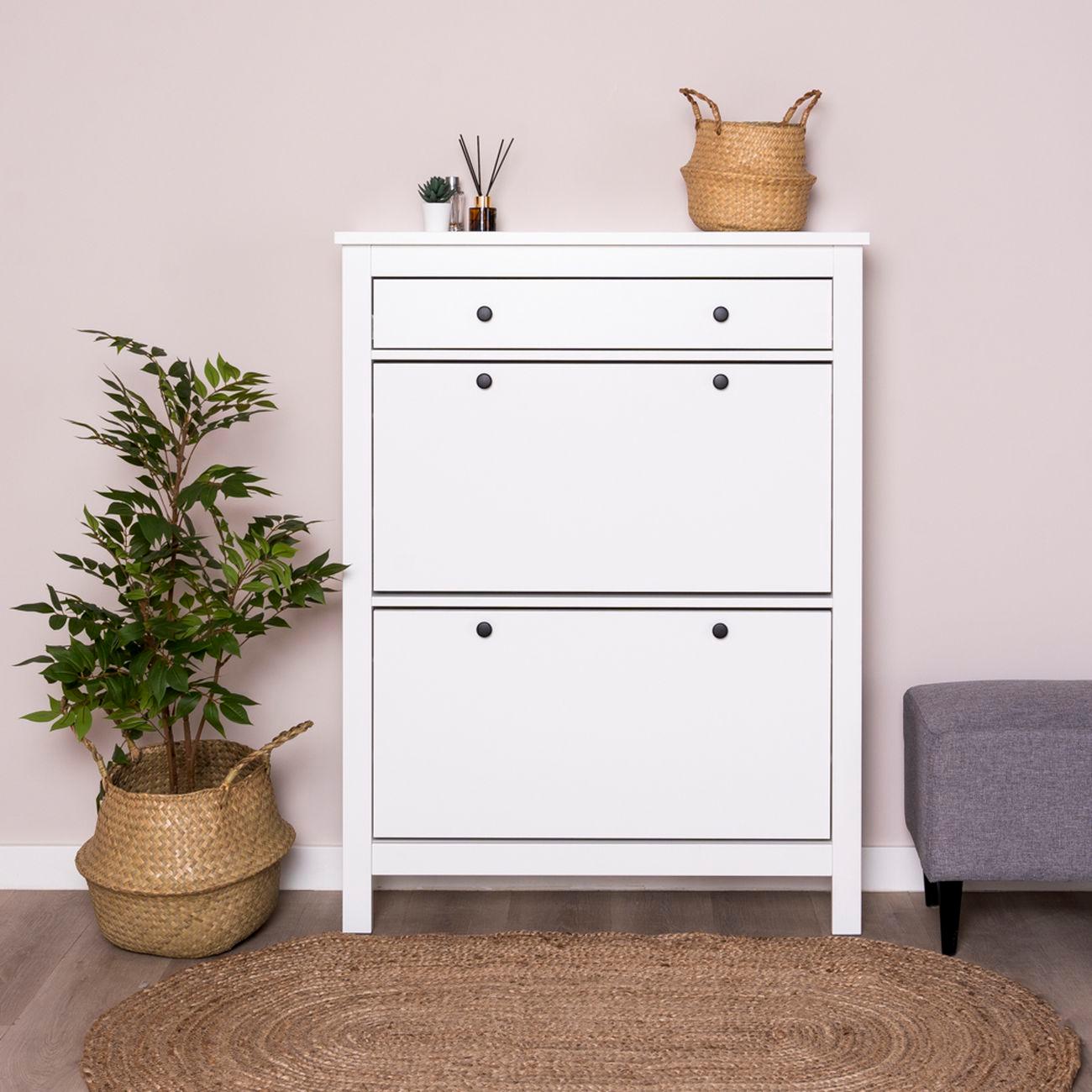 Обувница Гуд Лакк 2.08.10.190.1 САГА 92х122 белая