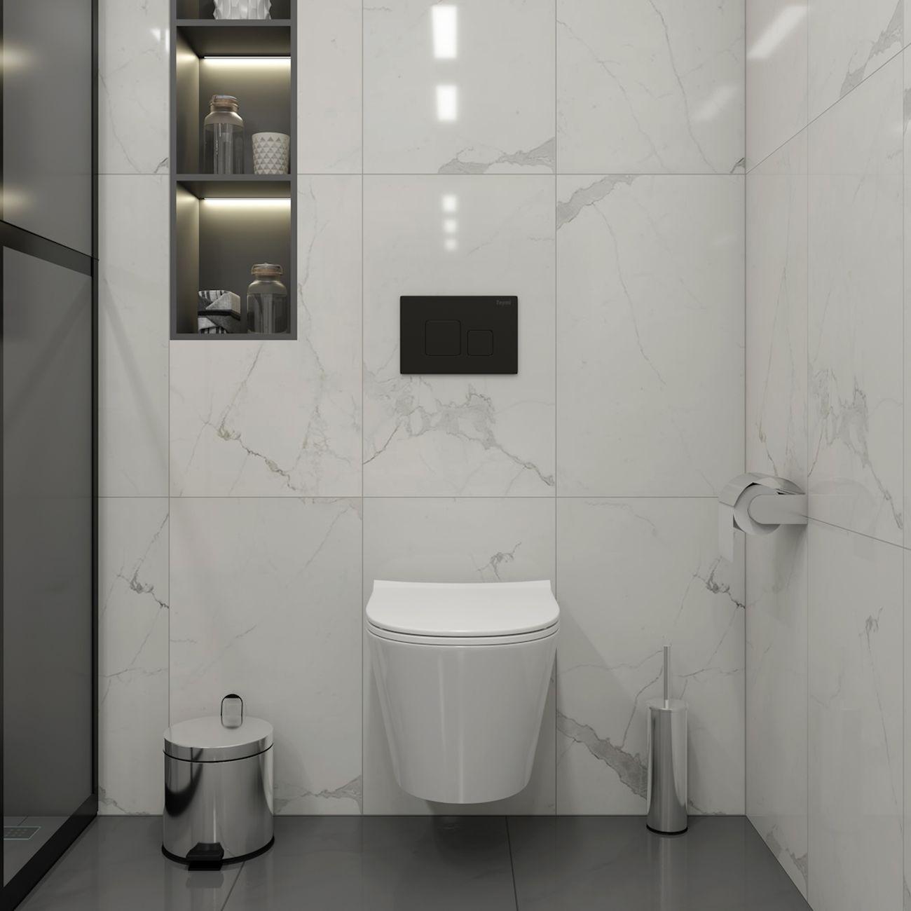 Комплекты для монтажа унитаза Teymi Solli Pro Vortex кнопка черная F16321