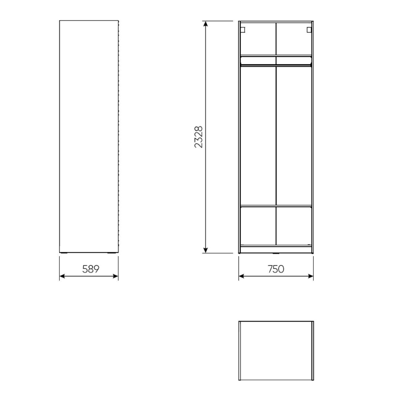 Шкаф Гуд Лакк Макс 75х58х223 белый