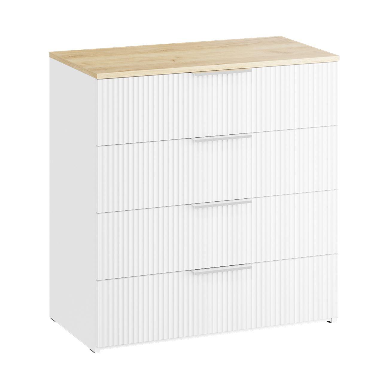 Комод Трия Айрис Белый снег/Дуб крафт золотой 286537