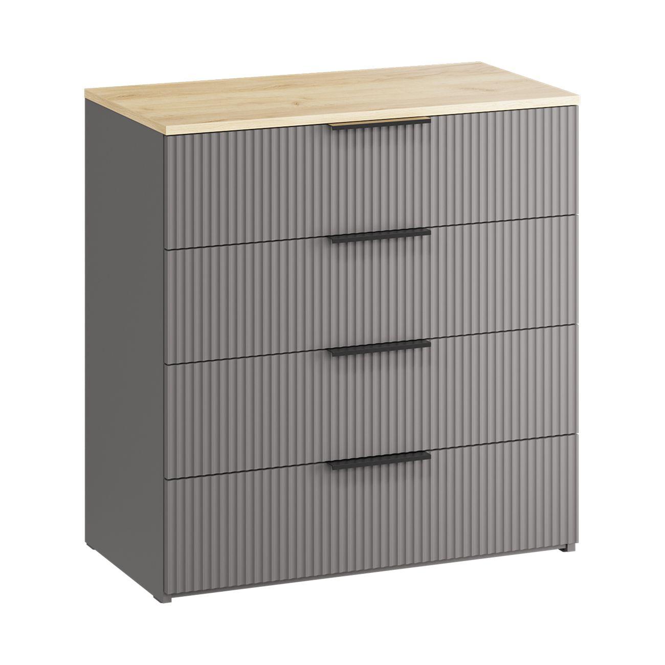 Комод Трия Айрис Графит серый/Дуб крафт золотой 286538