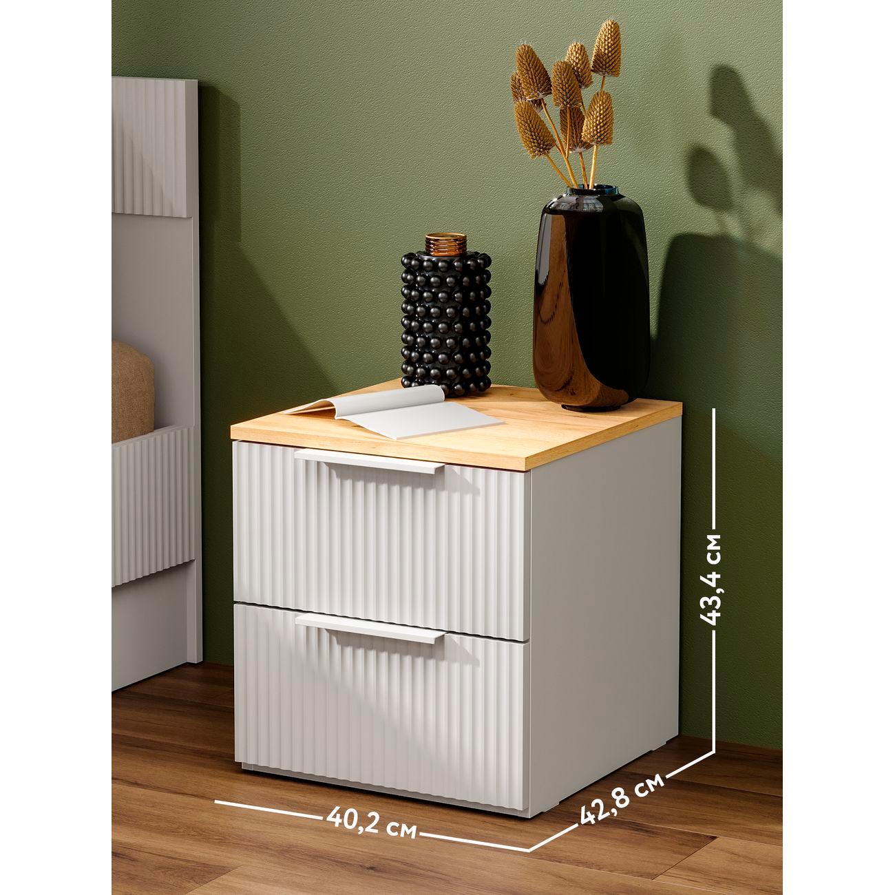 Тумба Трия Айрис Белый снег/Дуб крафт золотой 286540