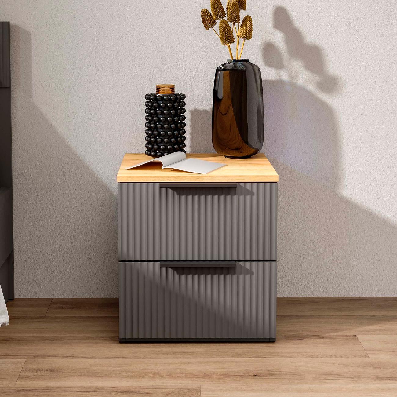 Тумба Трия Айрис Графит серый/Дуб крафт золотой 286541