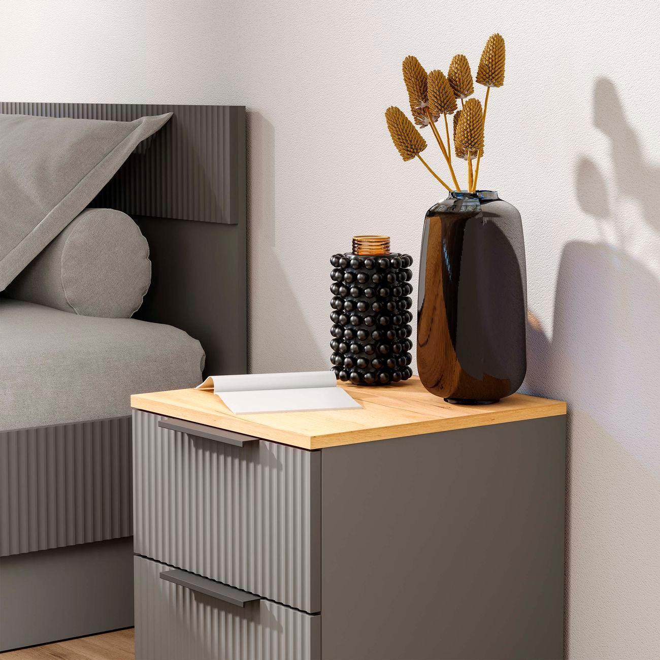 Тумба Трия Айрис Графит серый/Дуб крафт золотой 286541