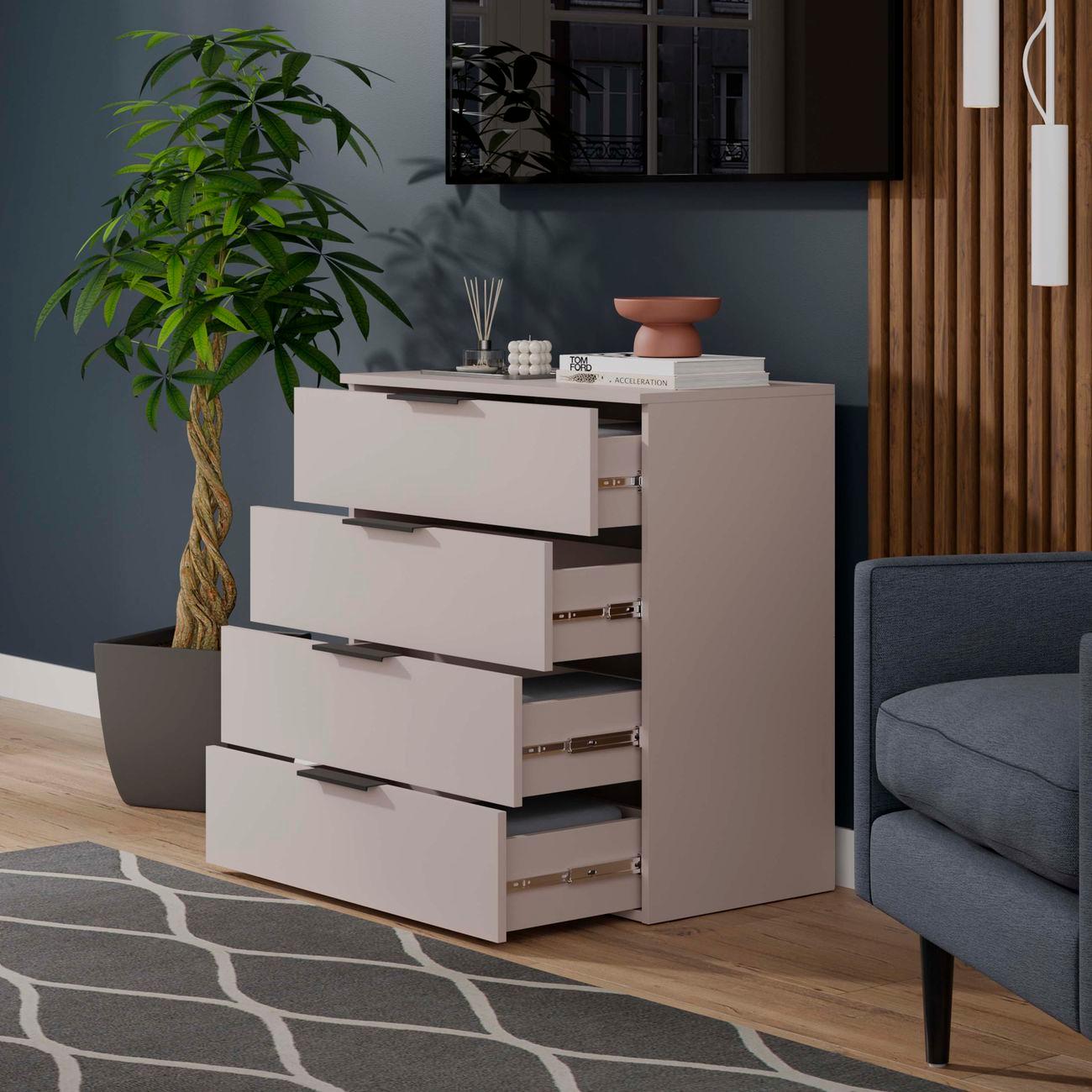 Комод Трия Бостон Кашемир/Черная ручка Т1 286544