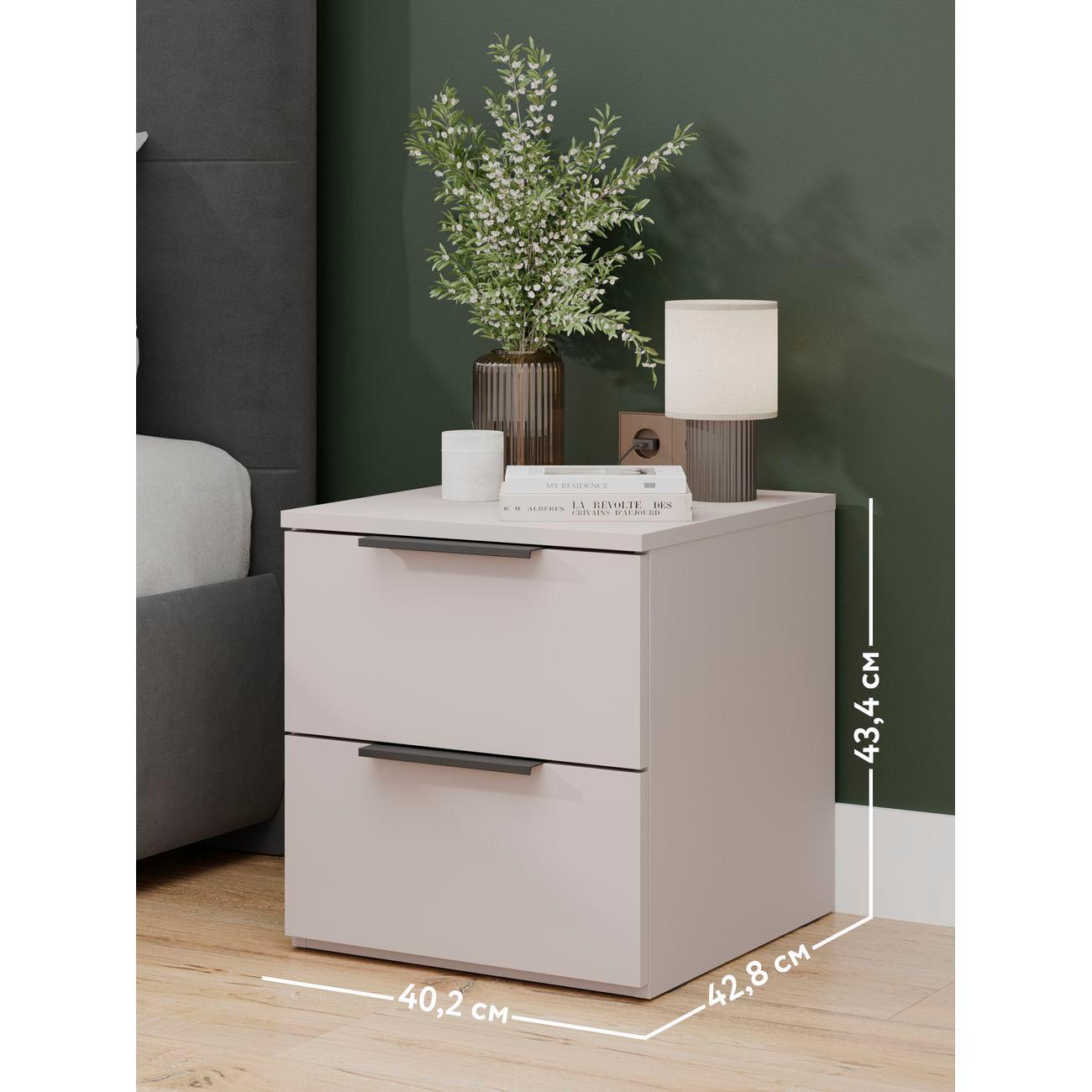 Тумба Трия Бостон Кашемир/Черная ручка Т1 286546