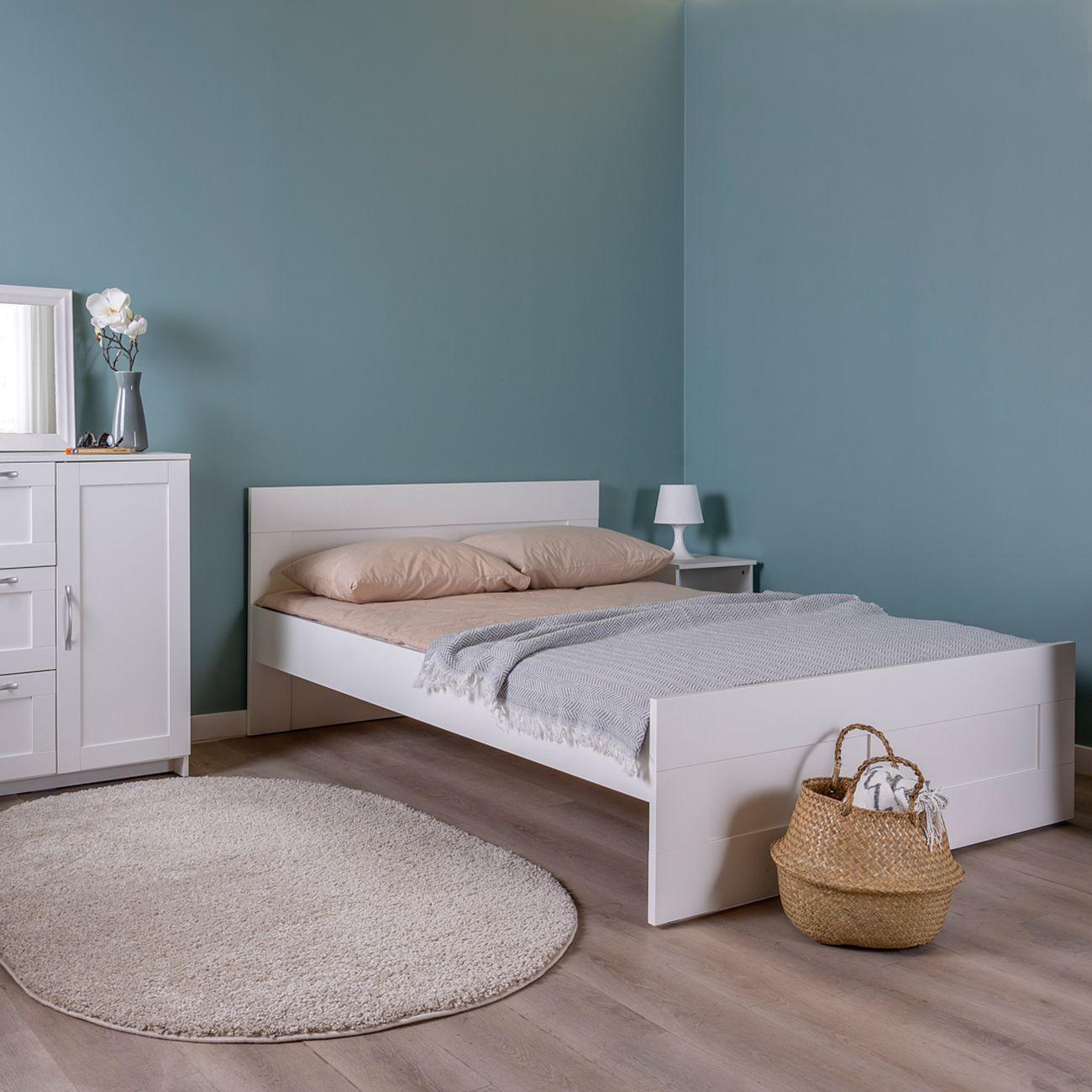 Кровать Гуд Лакк Сириус двойная 140х200 белый 2.02.04.600.1