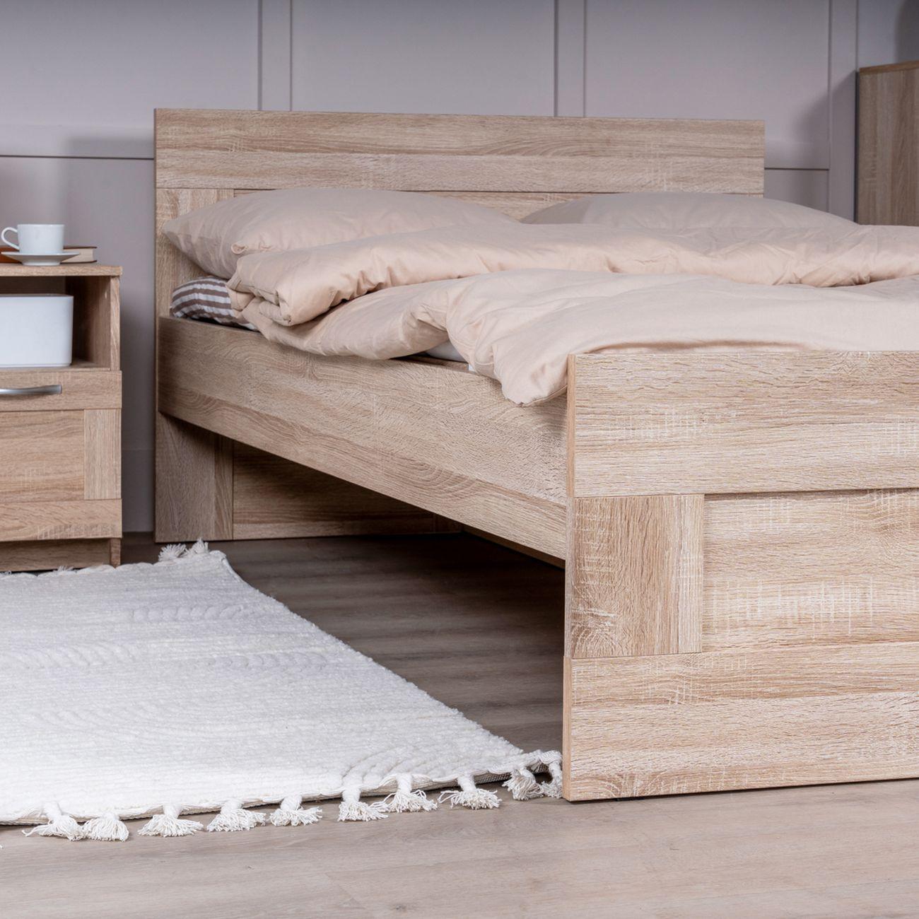 Кровать Гуд Лакк Сириус двойная 140х200 дуб сонома 2.02.04.600.3