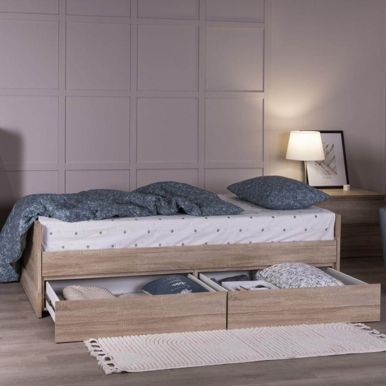 Кровать Гуд Лакк Сириус раздвижная 90х200 дуб сонома 2.02.08.450.3