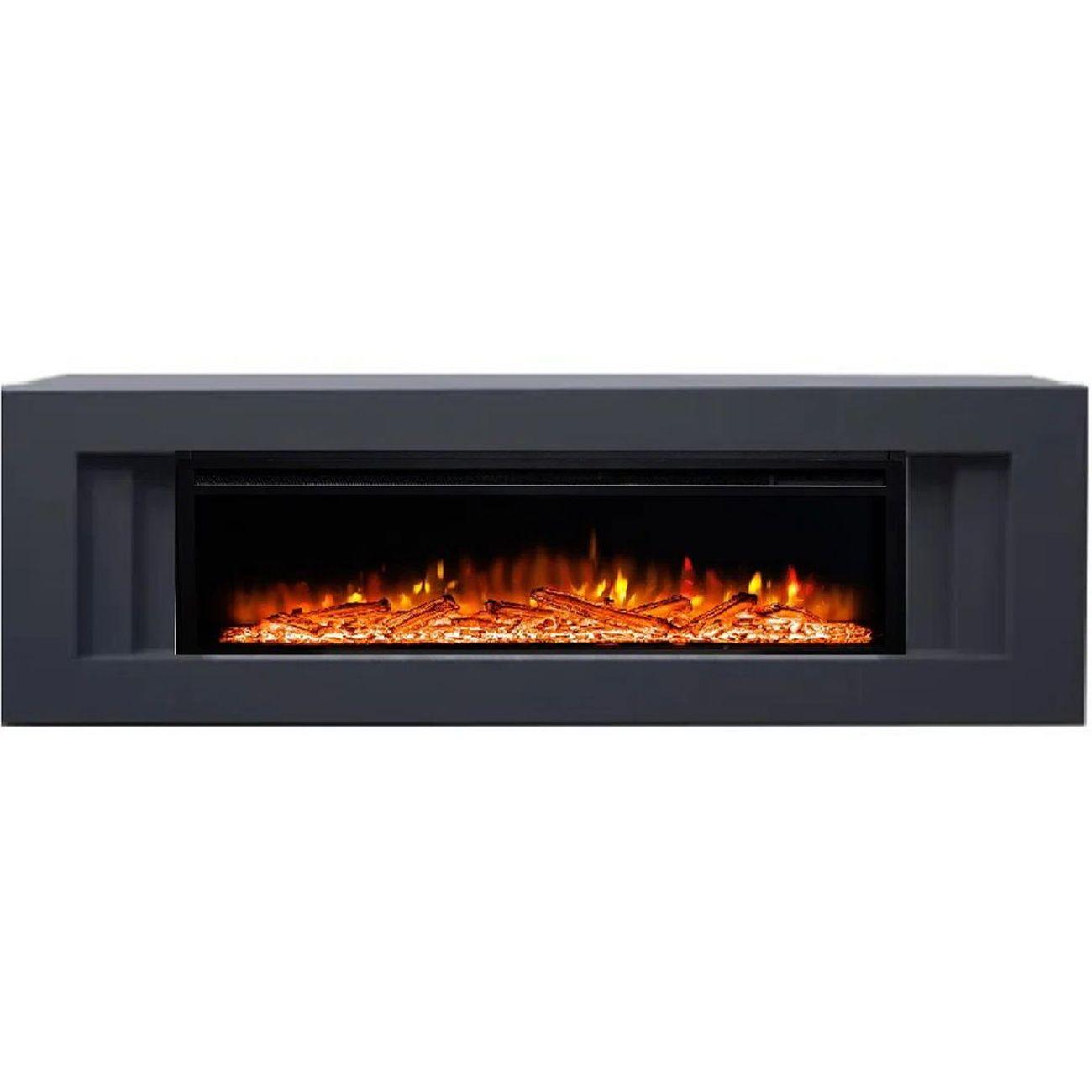 Электрокамин ELEKAM Lines с очагом Pulsar 38 графит фото