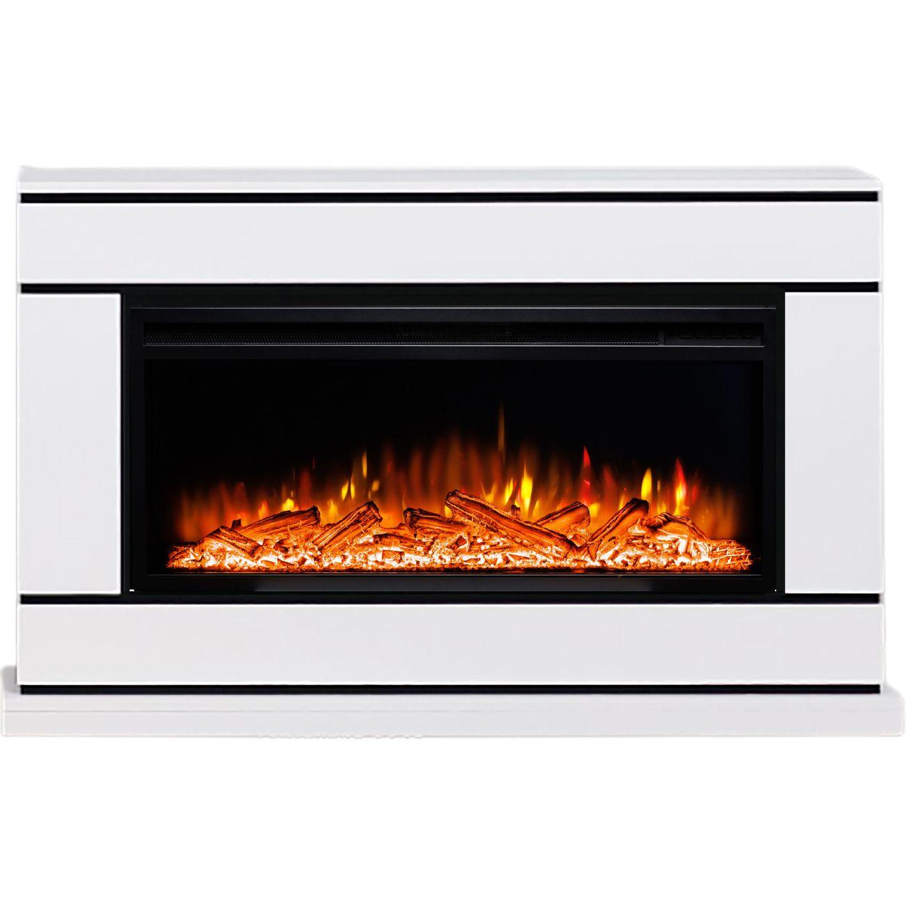 Электрокамин ELEKAM Bertino с очагом Pulsar 38 белый с черным