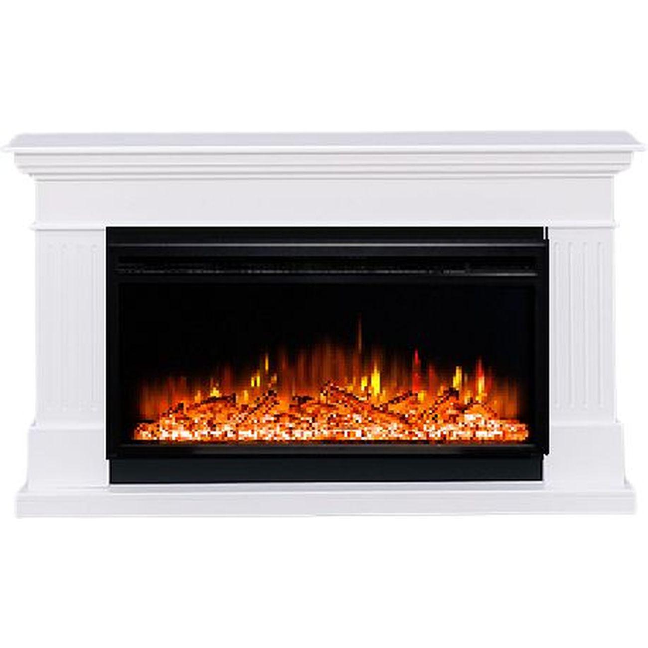 Электрокамин ELEKAM Prime с очагом Pulsar 38 белый с черным