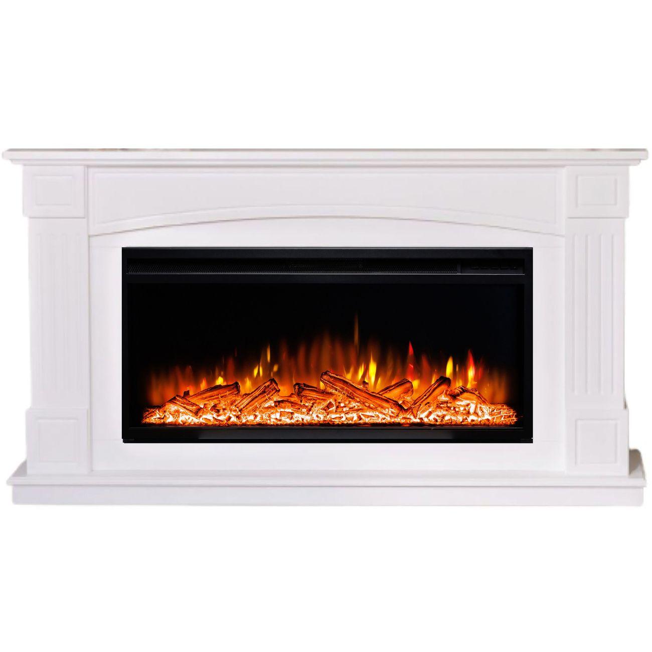 Электрокамин ELEKAM Boston с очагом Pulsar 38 белый